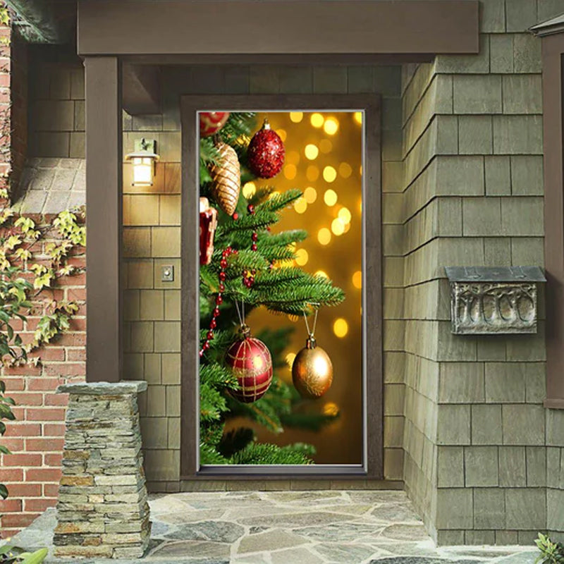 2024 Décoration de porte d'entrée de Noël