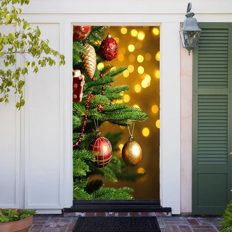 2024 Décoration de porte d'entrée de Noël